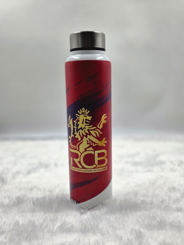 HIRAL TRADING RCB customized bottle 16 900 ml Steel Bottle(Pack of 1, Multicolor)
