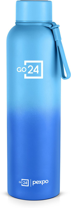 pexpo Water bottle Stainless Steel Hot and Cold Flask ISI Certified Thermosteel Bravo 980 ml Steel Flask(Pack of 1, Blue)