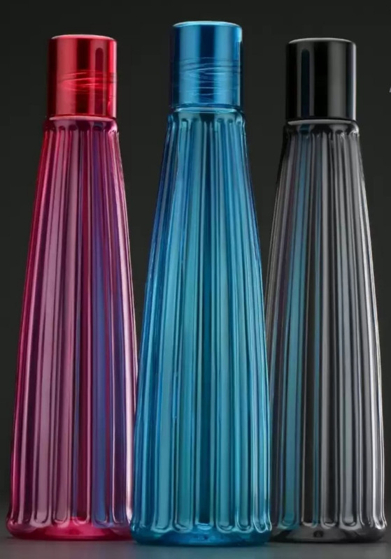Z-Plus Rubby water bottle 1000 ml Plastic Bottle(Pack of 3, Multicolor)