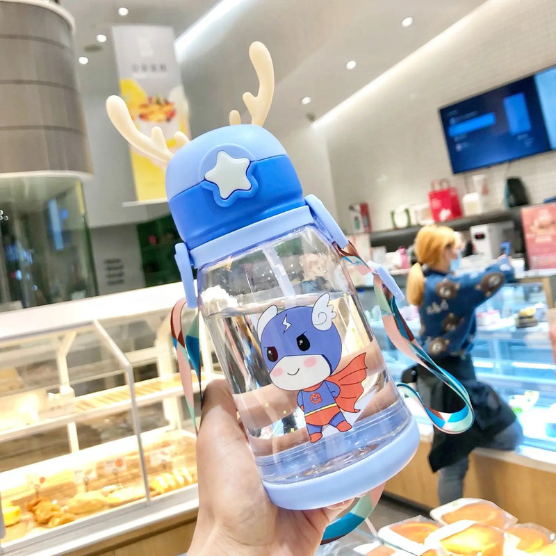 Cilox Deer_Blue 650 ml Plastic Sipper(Pack of 1, Blue, Purple)
