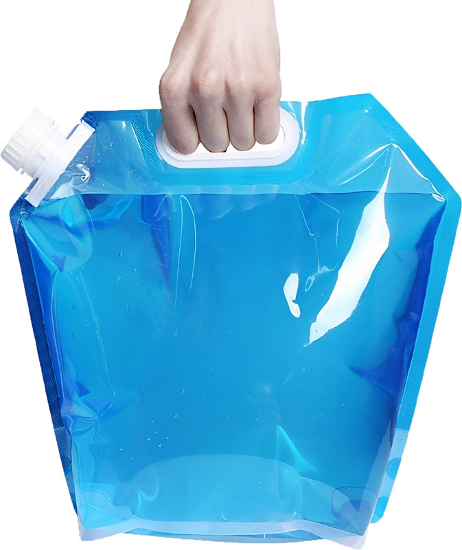 SYGA 10 liters Portable Collapsible Water Storage Pouch 10 ml Plastic Bottle(Pack of 1, Blue)