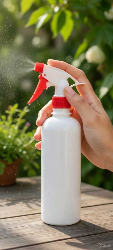 KSHUP 500ML WHITE SPRAY BOTTLE 500 ml PET Spray Bottle(Pack of 1, White, Multicolor)