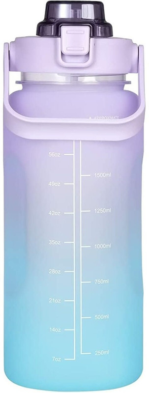 SeaRegal Silicon Water Bottle With Time Marker 2000 ml Silicone Bottle(Pack of 1, Multicolor)