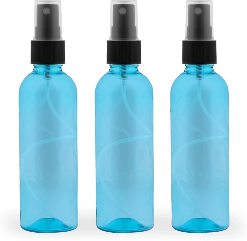PIVA Multipurpose use Aqua blue clear visible 3 pcs 100 ml PET Spray Bottle(Pack of 3, Blue)