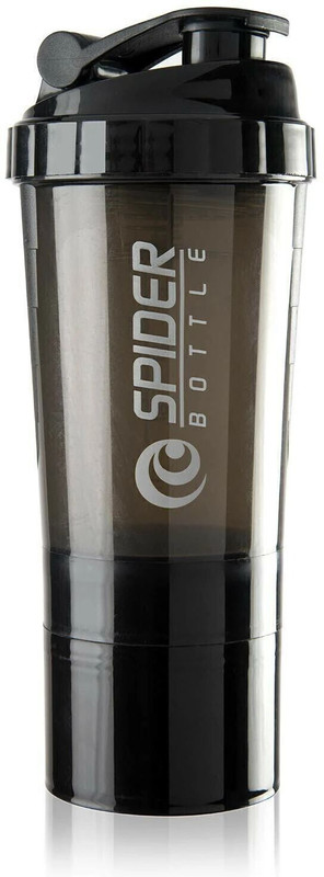 COOL INDIANS Designer Shaker Blender Bottle for Whey Protein Mix, Cycling, Gym Water Bottle. 500 ml Plastic Shaker(Pack of 1, Black)