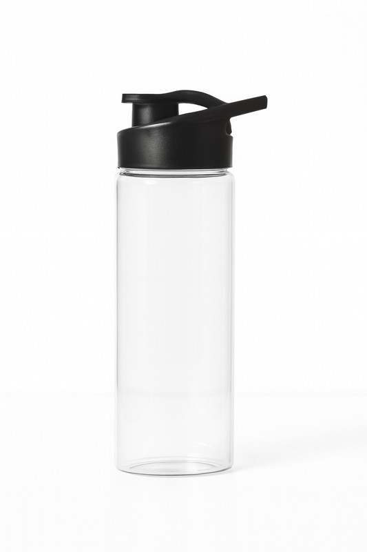 quags qbottlesi 750 ml Borosilicate Glass Sipper(Pack of 1, Clear)