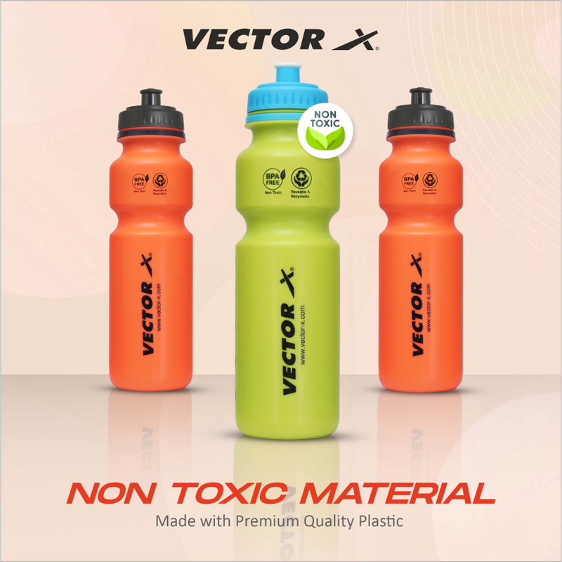 VECTOR X INVADER PRO Water Sipper For Gym, Yoga, Workout, Running Pack Of 3 750 ml Plastic Shaker(Pack of 3, Multicolor)