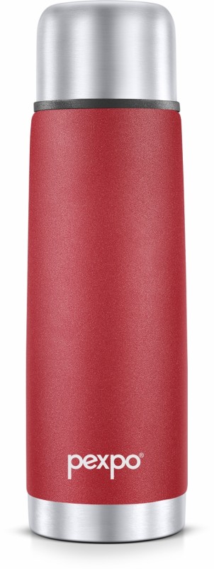 pexpo 24 Hrs Hot and Cold Vacuum Insulated Thermosteel Water Bottle Flexo 350 ml Flask(Pack of 1, Maroon, Steel)