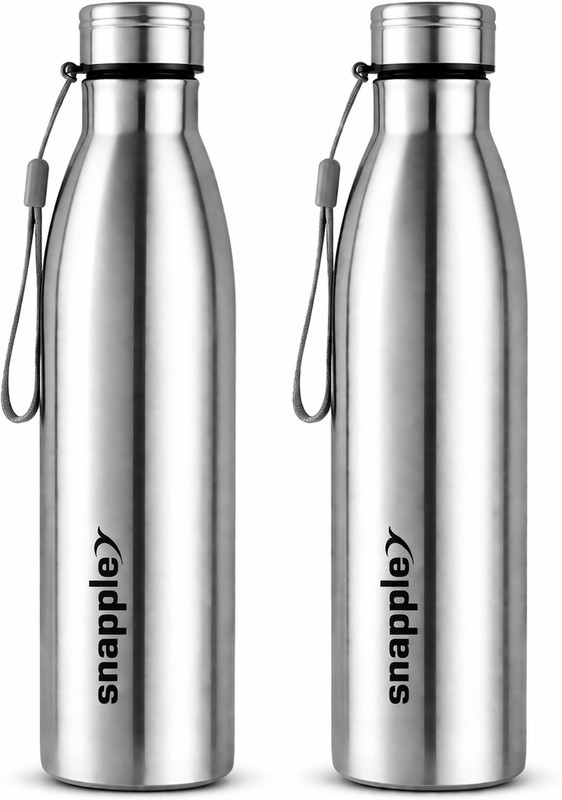 Snapple TAG Stainless Steel Water Bottle Single Wall ISI Certified 1000 ml Steel Bottle(Pack of 1, Silver)