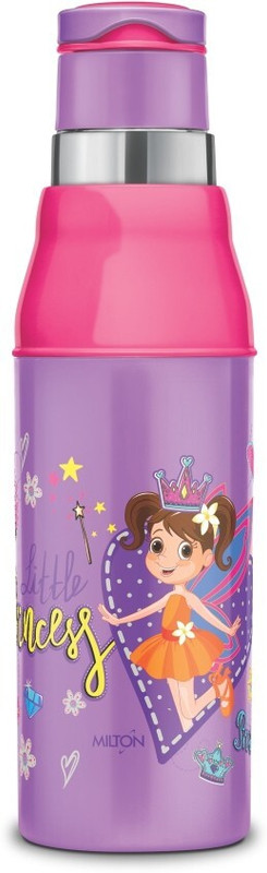 MILTON KOOL STEELIGHT-600 Inner Steel Water Bottle for Kids 520 ml Plastic Bottle(Pack of 1, Purple)