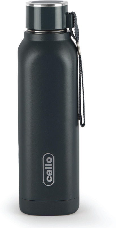 cello Puro Steel-X Royce 600 | PU Insulation | Leak Proof | Wide Mouth | 500 ml Steel Bottle(Pack of 1, Grey)