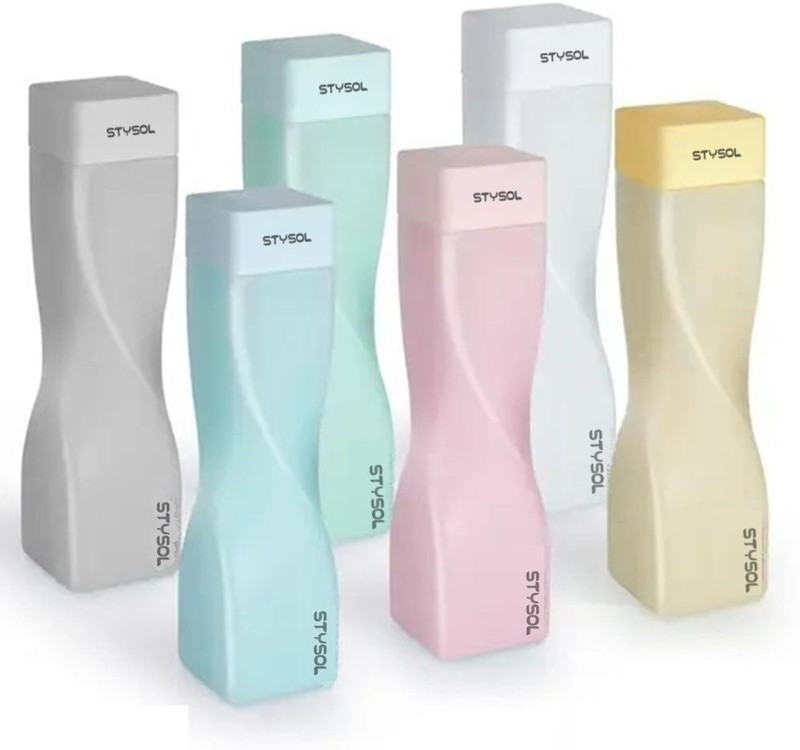 Flipkart SmartBuy Antic Bottle Fridge, for Home Office Gym School Boy, Pack of 6 (Pink) 1000 ml Plastic Bottle(Pack of 6, Pink)