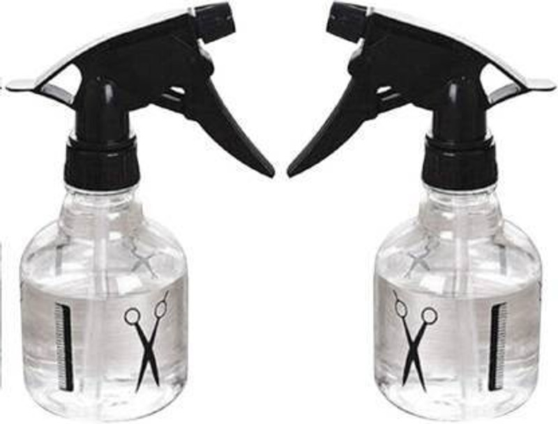 Wingage Hair Spray Bottle 250 ml Spray Bottle (Pack of 2, Clear, Plastic) 500 ml Plastic Spray Bottle(Pack of 2, Clear)