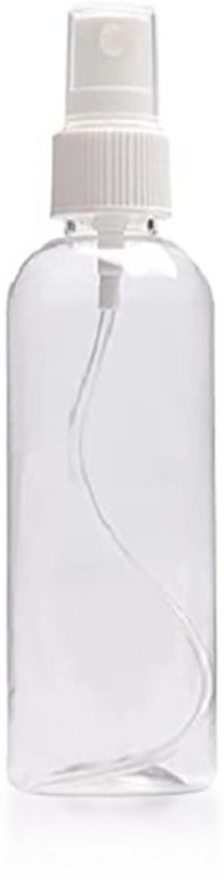 Adhvik Set Of 1 Transparent Refillable Reusable Container For Sanitizer & Other Liquids 100 ml Plastic Spray Bottle(Pack of 1, Clear)