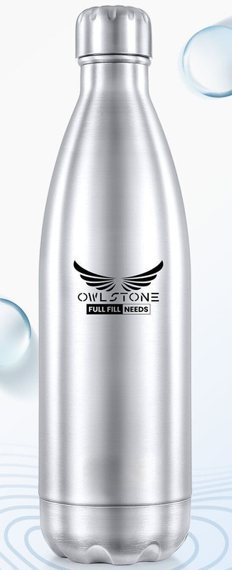 OWLSTONE EXIM LLP Hot & Cold Thermosteel stainless steel 1000 ml Stainless Steel Flask(Pack of 1, Silver)
