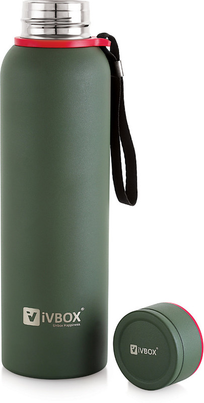 iVBOX Aqua-Pro Stainless Steel Double Wall Hot & Cold Vacuum-Insulated Flask 850 ml Steel Flask(Pack of 1, Light Green)