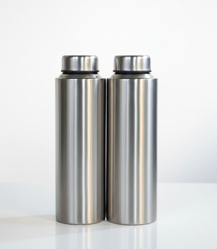 SELLTONS STEEL Stainless Steel Water Bottle 500ml Best Use For School, Office and Kids Special 500 ml Steel Bottle(Pack of 2, Silver)