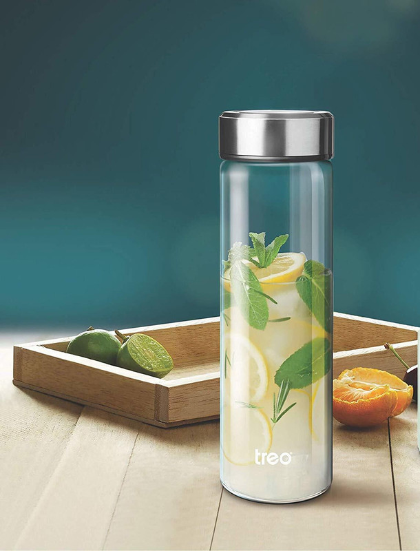 Sv Enterprise round Water Bottle 700 ml Glass Bottle(Pack of 1, Clear)