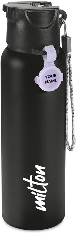MILTON Sipstar 750 Stainless Steel Water Bottle with Sipper Lid, 690 ml, Black 690 ml Steel Bottle(Pack of 1, Black)