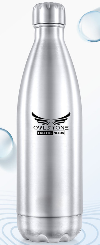 OWLSTONE EXIM LLP Hot & Cold Thermosteel stainless steel 1000 ml Steel Bottle(Pack of 1, Silver)