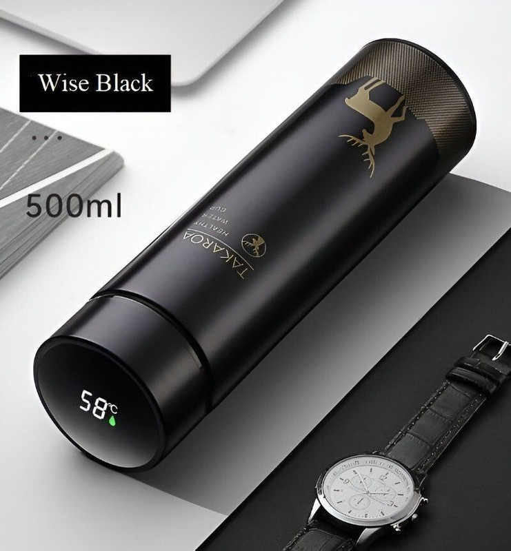 TAKAROA 1 500 ml Steel Bottle(Pack of 1, Black)