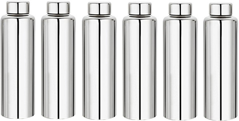 Plus Shine Water 6000 ml Steel Bottle(Pack of 6, Silver)