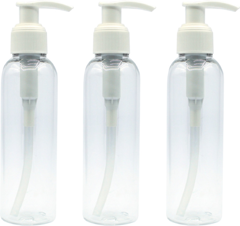 FUTURA MARKET Empty Plastic (Pump) Bottle for Lotion/Cream/Liquid/Soap Dispenser/Hand wash 120 ml Plastic Spray Bottle(Pack of 3, Multicolor)