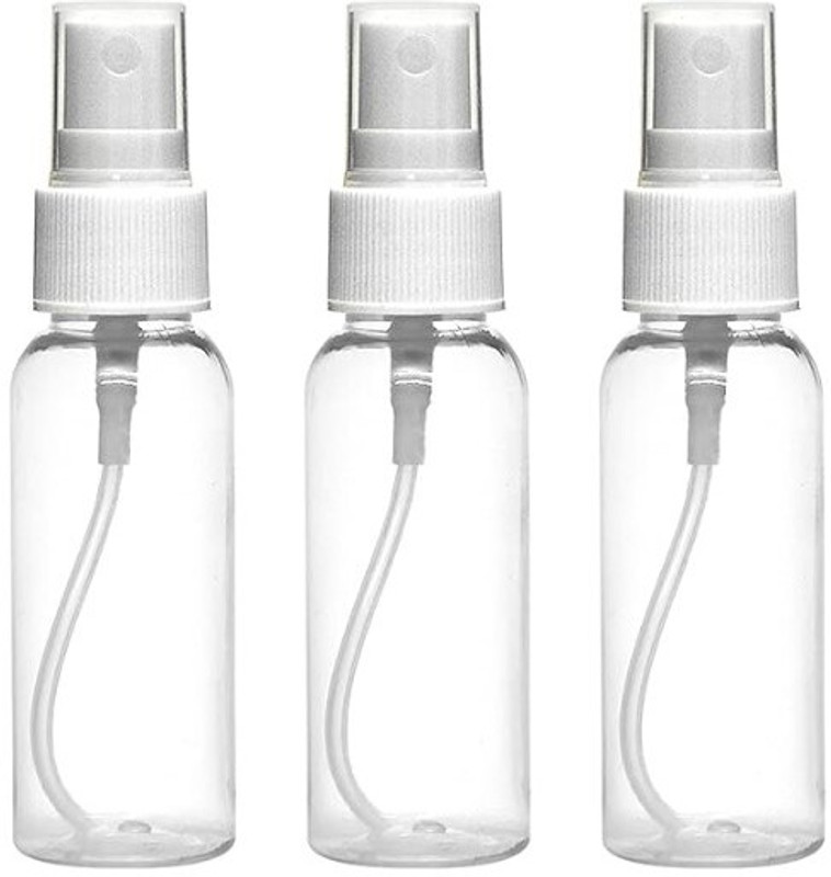 EverGlam Refillable Transparent Plastic Spray Bottle|Fine Mist Spray Bottle| 200ml 400 ml PET Spray Bottle(Pack of 2, Clear)