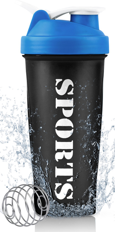 ZYRO Sports Sipper Gym 650 ml Plastic Shaker(Pack of 1, Blue)