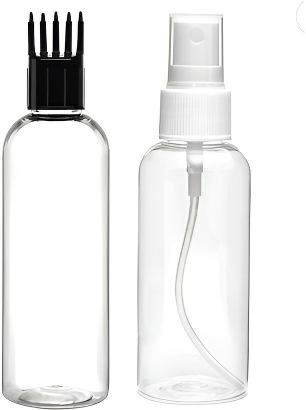 Nkt 100 ml PET Spray Bottle 100 ml PET Spray Bottle(Pack of 2, White)