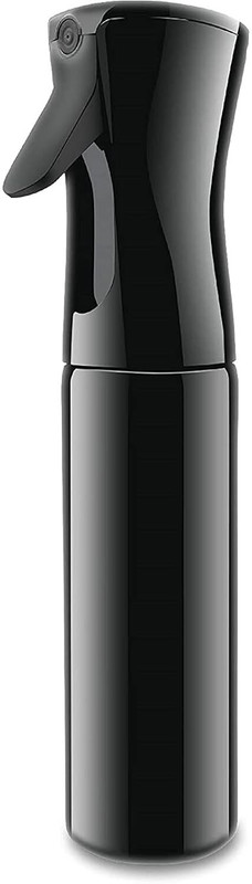 crownsmill Refillable Empty Mist Water Spray Bottle 300 ml Plastic Spray Bottle(Pack of 1, Black)