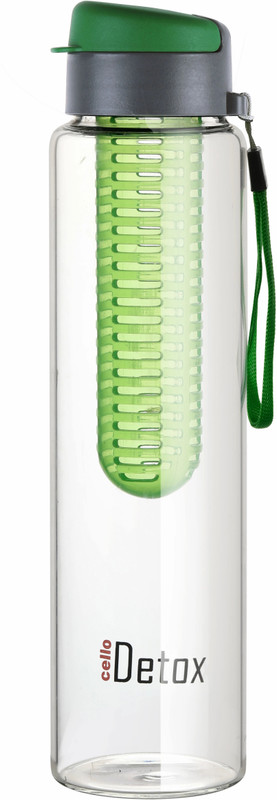 cello Detox Fruit & Tea Infuser Water 750 ml Glass Bottle(Pack of 1, Blue)