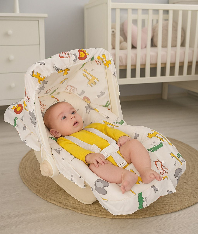 Avani MetroBuzz 5-in-1 Baby Carry Cot and Rocker and Bouncer(Beige)
