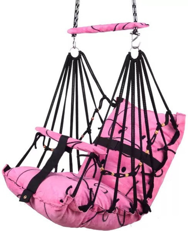 JALZONES Baby Swing Folding & Washable 1- 5 Years With Safety Belt indoor-Outdor Bouncer(Pink)
