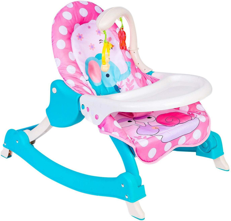 Magicwand Newborn-to-Toddler Baby-Rocker Cum Bouncer with Vibrations & 12 Musical Rhymes(Pink) Rocker and Bouncer(Pink)