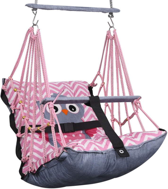 TOYSILO New Cotton Baby Swing for Kids Jhula Chair Cradle Folding Washable 1 to 5 Years Swings(Pink)