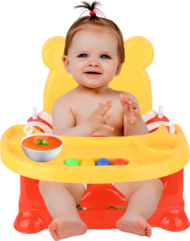 VARAA G MADE IN INDIA, 6 IN 1 FEEDING SEAT, BEST FOR 9 MONTH TO 2 YR(YELLOW & RED)