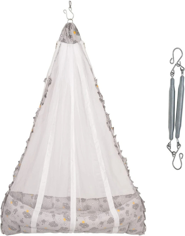 Kian BABY NET SWING CRADLE WITH SPRING Swings(Grey)