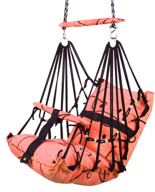 JD ENTERPEISE Baby New Cotton Swing For 1-6 Year Kids With Safety Belt (Peach)(Multicolor)