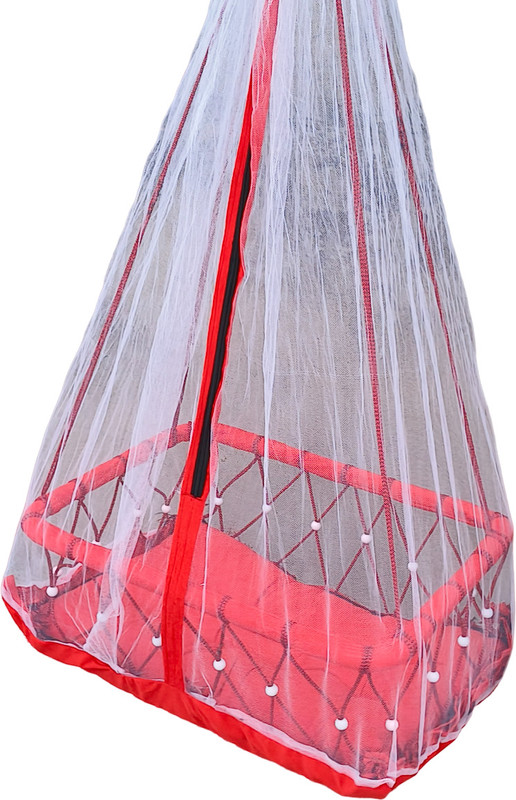 Kids Town Baby Sleeping Jhula with Mosquito Net (0-1 Years ) Swings Swings(Red)