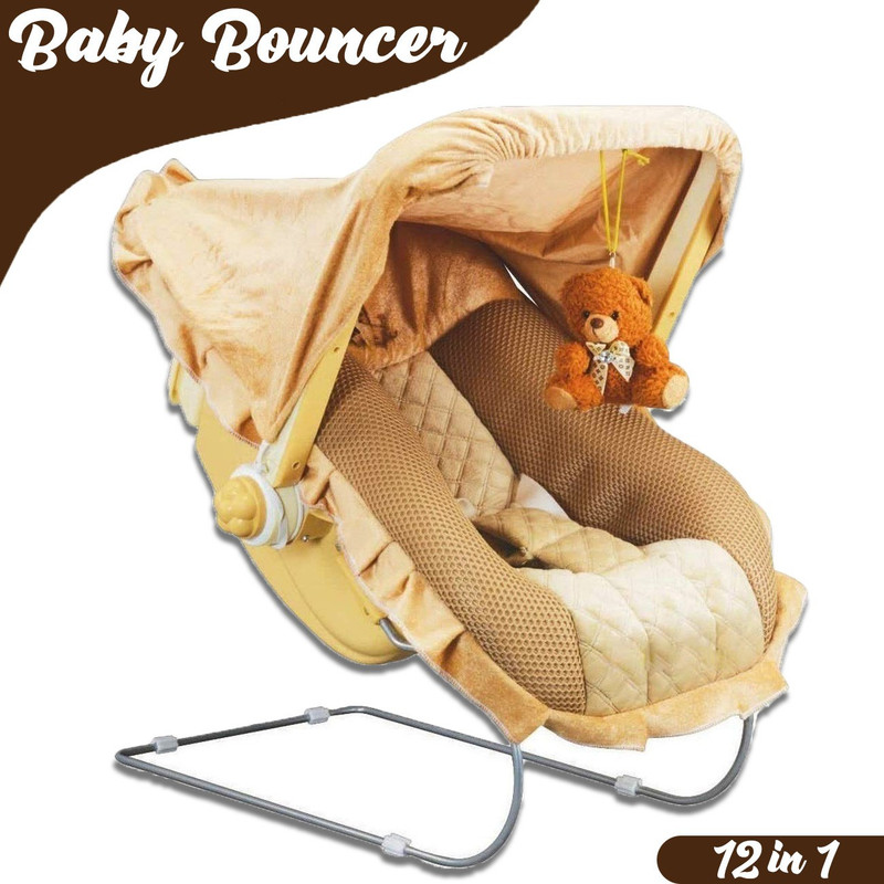 Pandaoriginals Premium Quality Baby Bed with Soft Cushioning Convertible Bunk(Plastic, Brown)