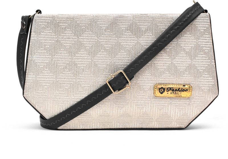 Stylishsslerion Fashion-sling bag-silver and black Wrist Sling
