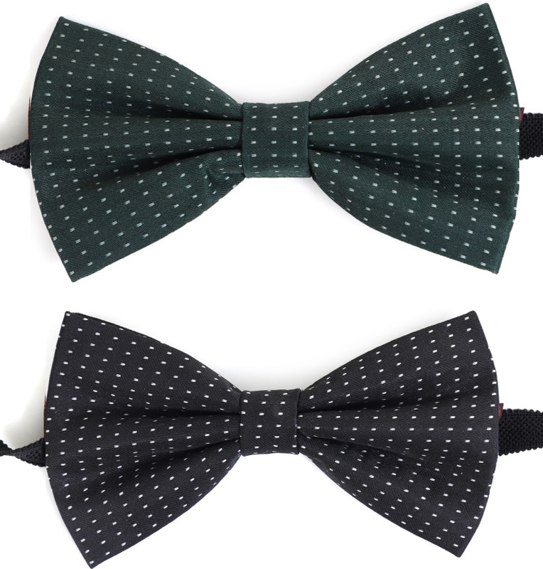 RANDOM STRIPE Bow Tie For men Polka Dots blue nevyblue Self Bow(Blue, Blue)