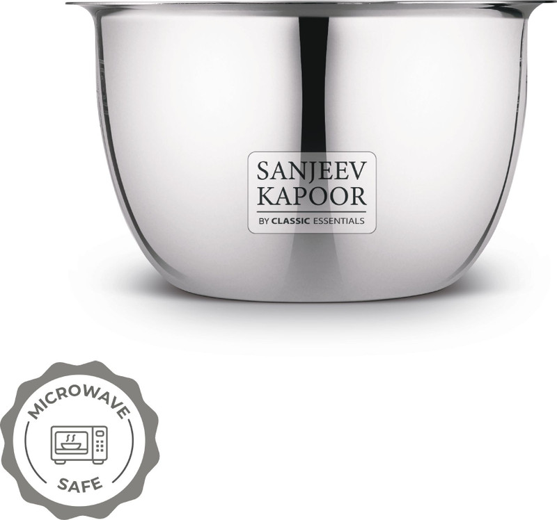 Sanjeev Kapoor Stainless Steel Serving Bowl by Classic Essentials Microwave Safe Mixing & Serving Bowl 1500ml(Pack of 1, Steel)