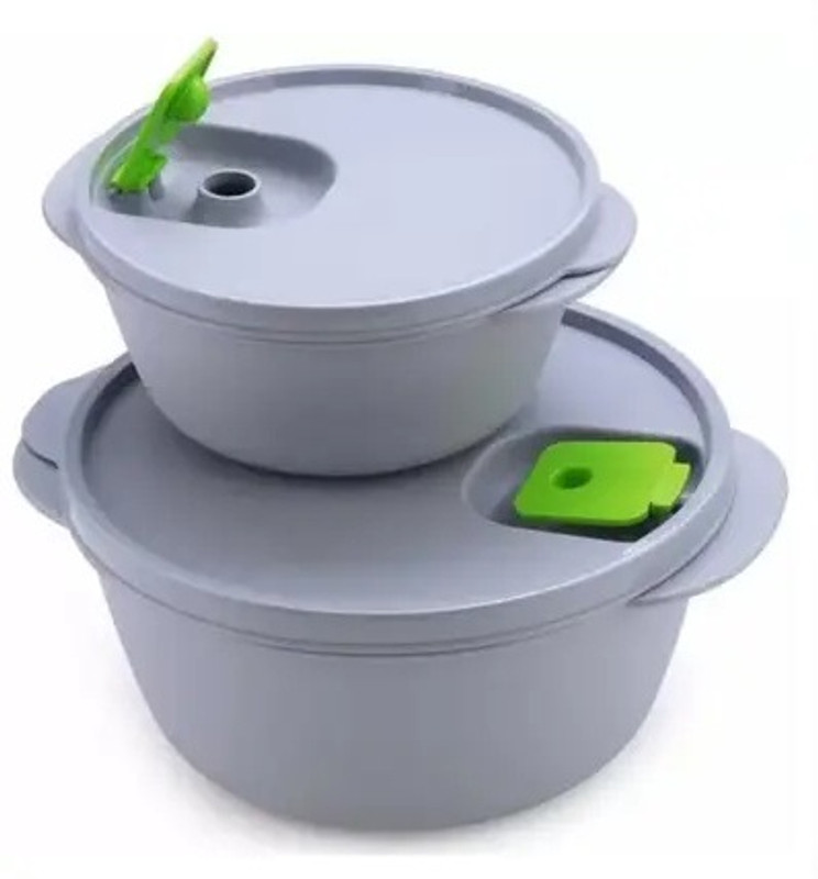 GOODLIFE Plastic Storage Bowl Microwave Safe Bowl 1900ml(Pack of 1, Grey)