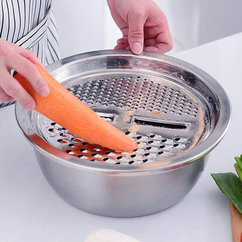 DHARMISHO Stainless Steel Storage Bowl(Pack of 3, Steel)