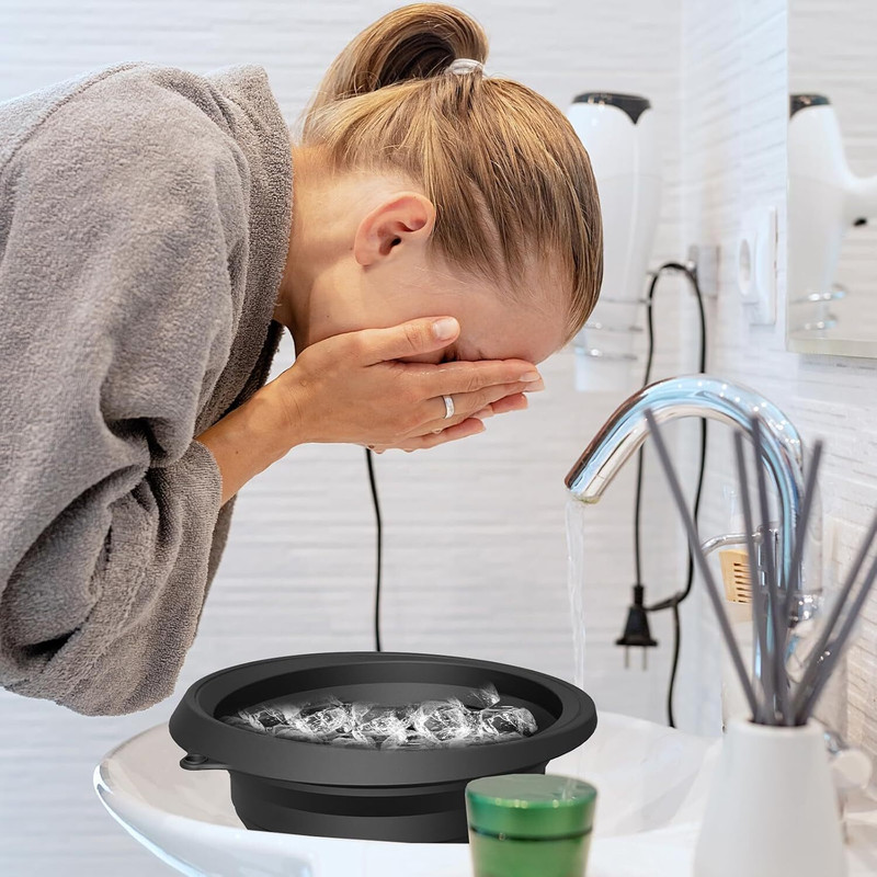 Lumous 1 L Silicone Simple Water Purification Bowl Ice Bucket(Black)