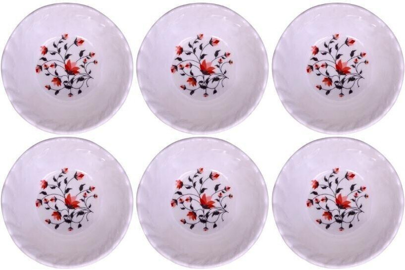 Feast Melamine Serving Bowl Smart Model(503)Serving Bowl/Veg Bowl Set 6 Pcs Of Melamine(Pack of 6, Multicolor)