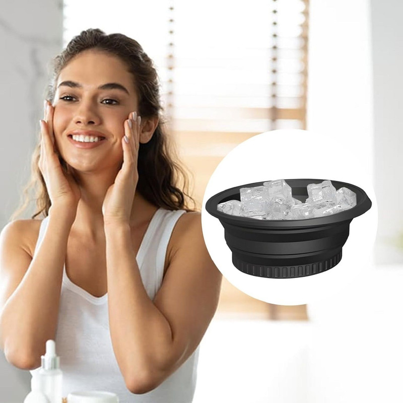 Masox Store 4 L Silicone Ice Round Bucket IB26 Ice Bucket(Black)
