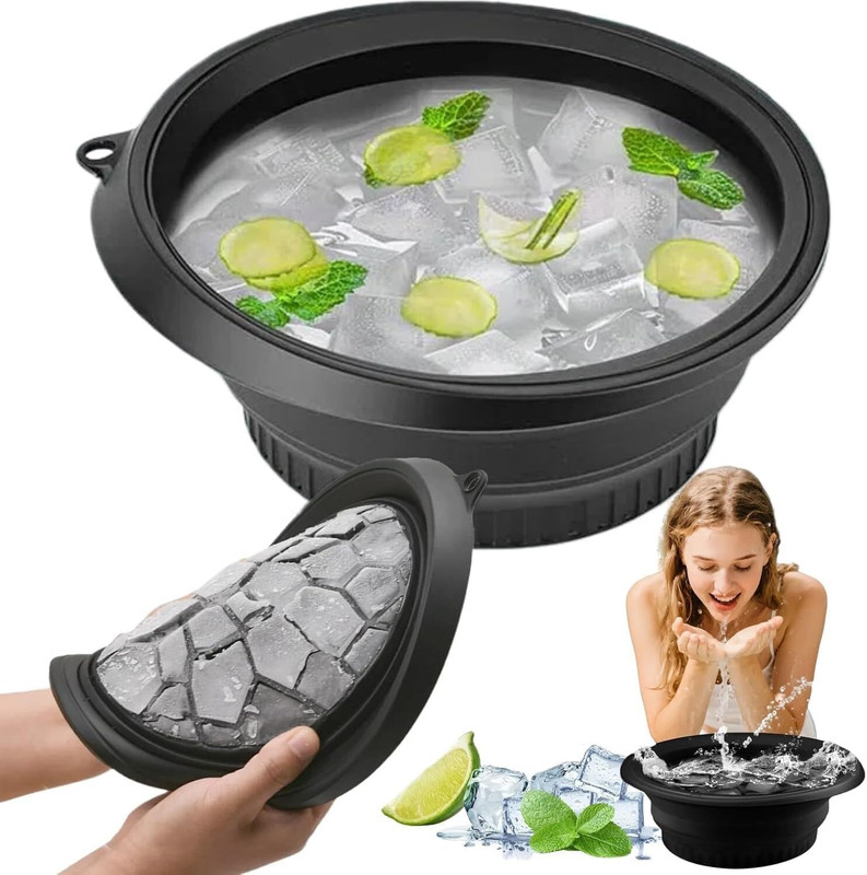 Jiyancreation Silicone Massage Bowl Silicone Facial Face Ice Bath Bowl Disposable(Pack of 1, Multicolor)